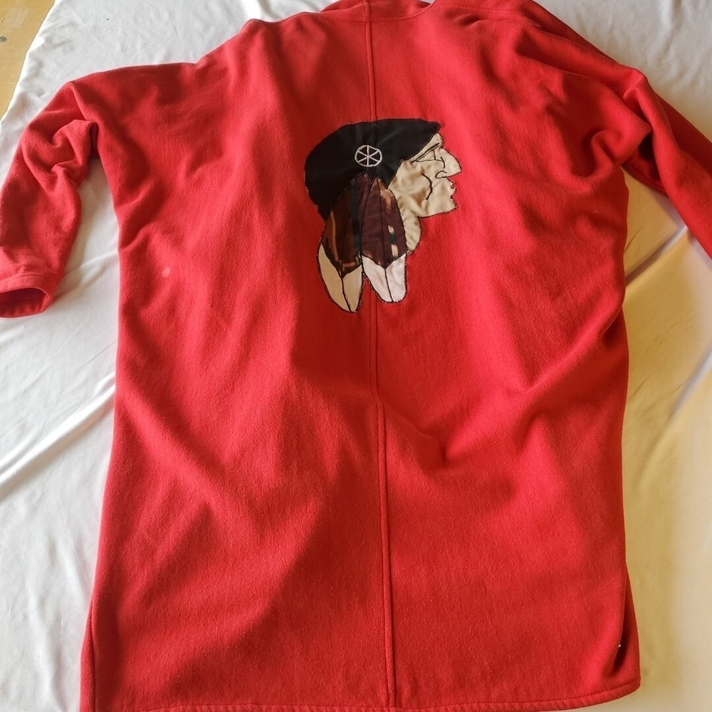 Sunbelt Sportswear Native American‎ Jacket Vintage Coat Wrap Duster Large
